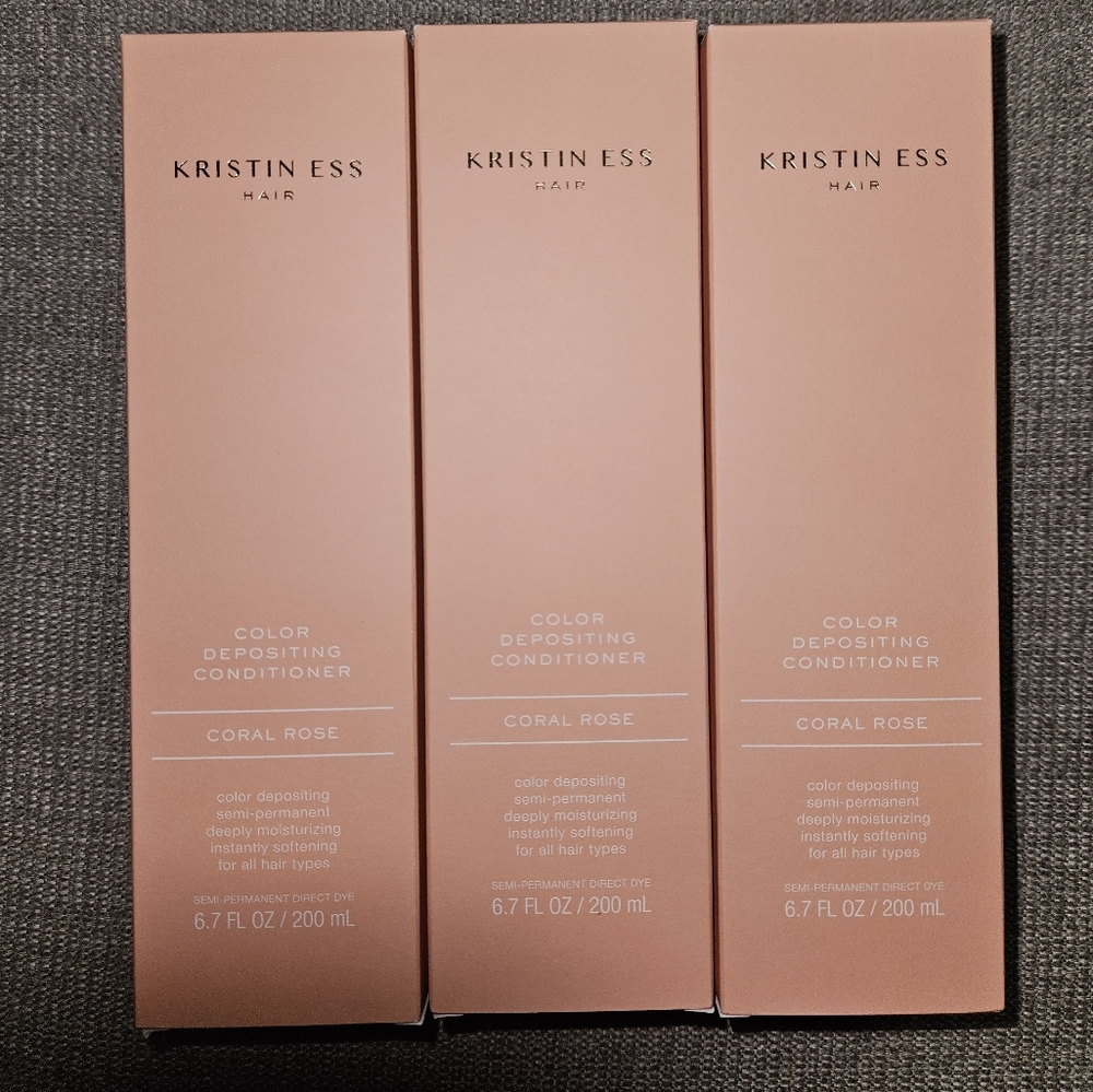 Kristin ESS Hair Color Depositing Conditioner Coral Rose 6.7oz ( Lot of 3 ) - Picture 16 of 16